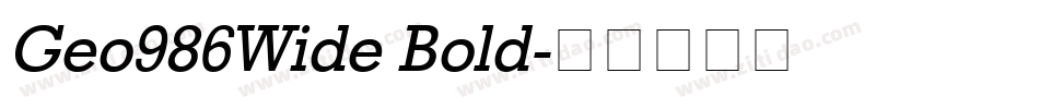 Geo986Wide Bold字体转换